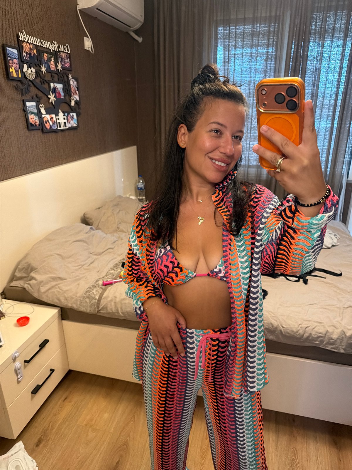 Vacation morning selfies from a Burgas hotel room