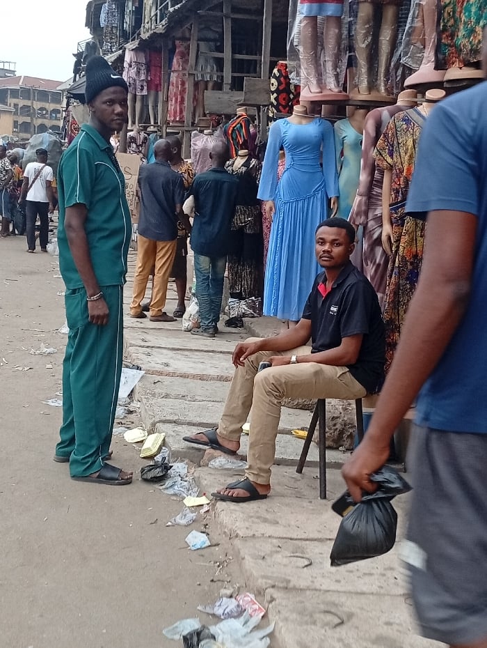 Daily life captured at busy Fegge marketplace in Nigeria