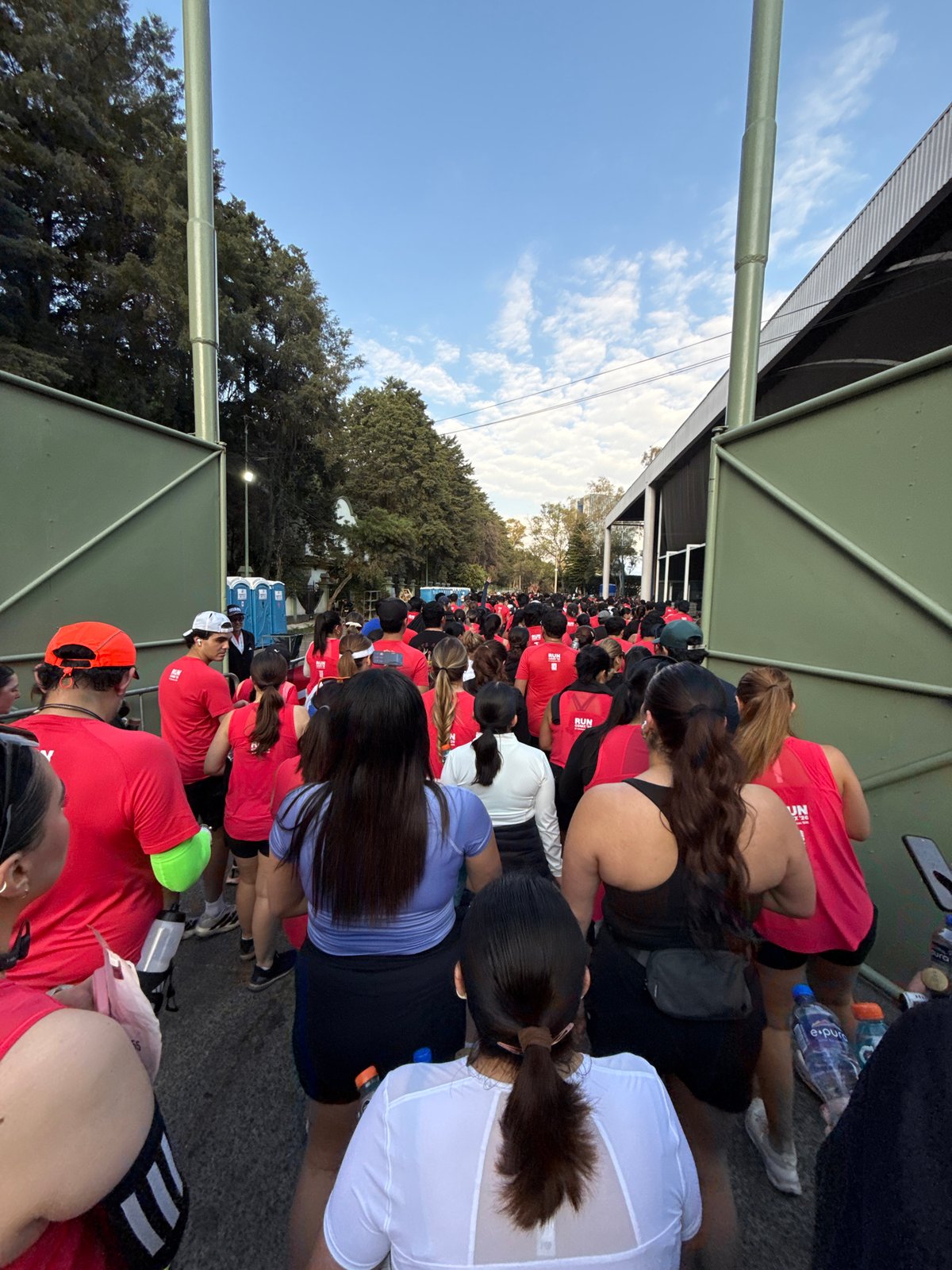 Running event participants gather in Mexico City