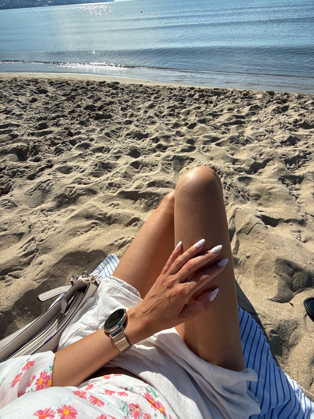 Lazy morning on the Black Sea beach in Nesebar