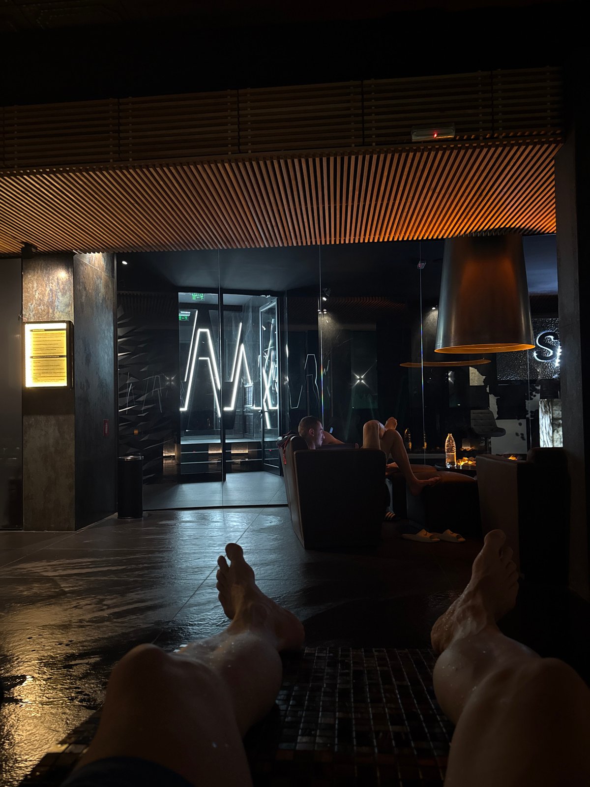 Spa relaxation moment captured at Sofia fitness facility