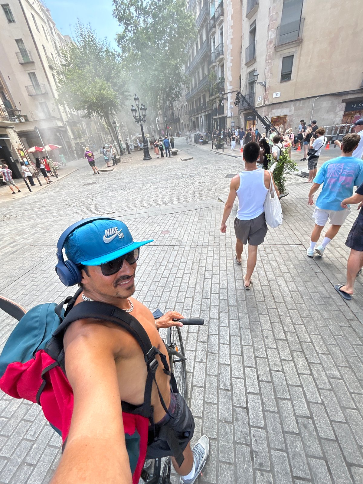 Period film shoot takes over Barcelona's Gothic Quarter streets