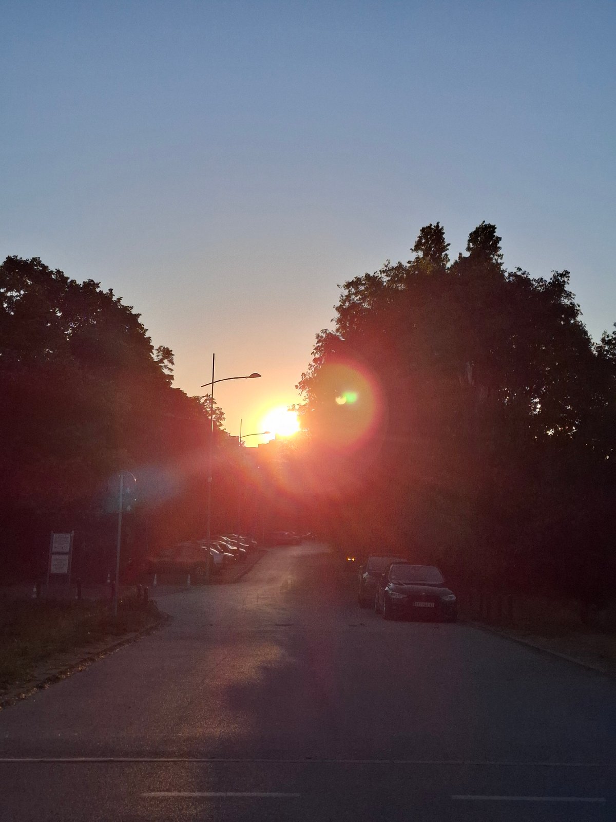 Sunset captured on Novi Sad street May 3rd
