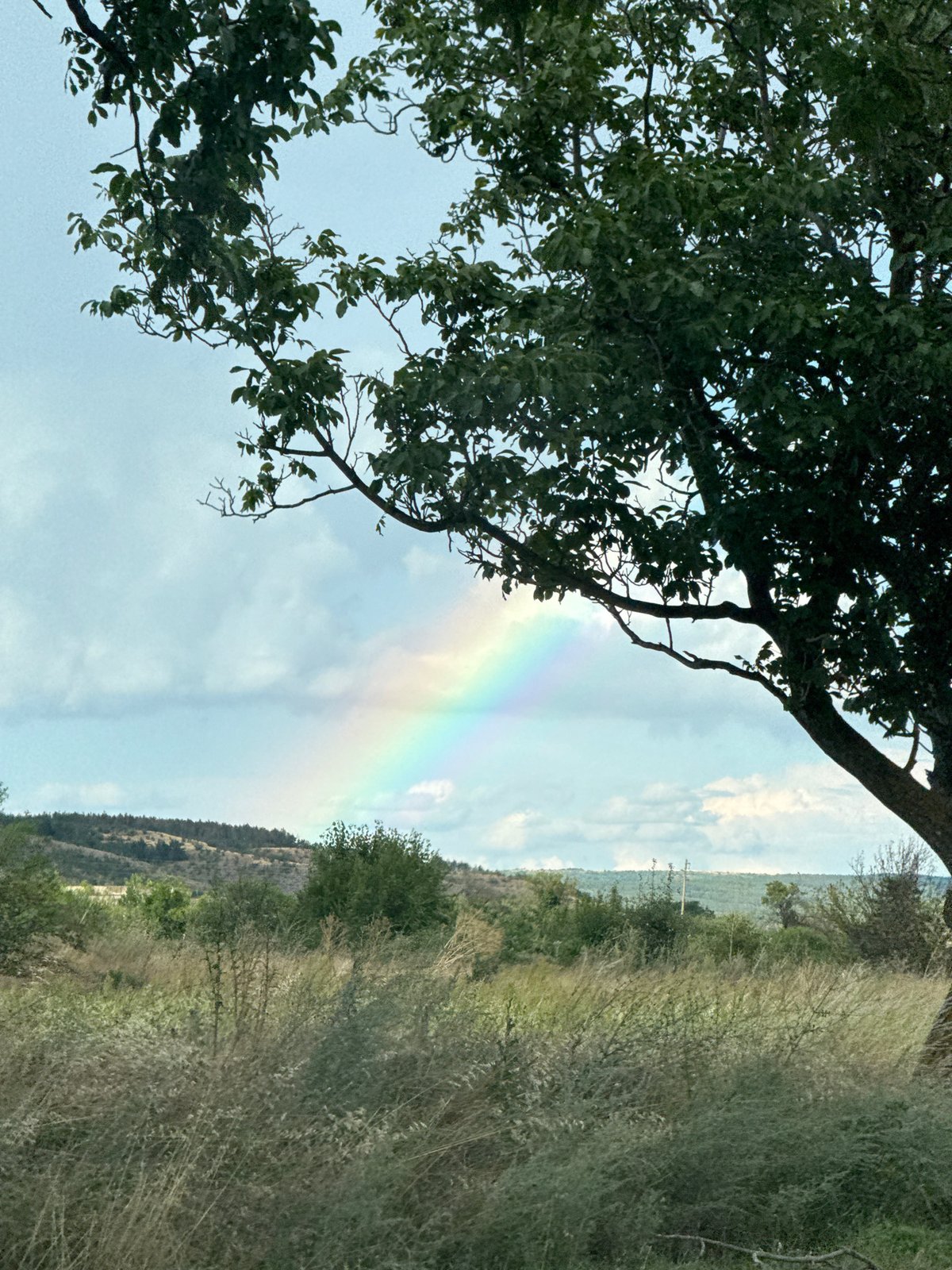 Rainbow over rural Bulgaria after a summer storm