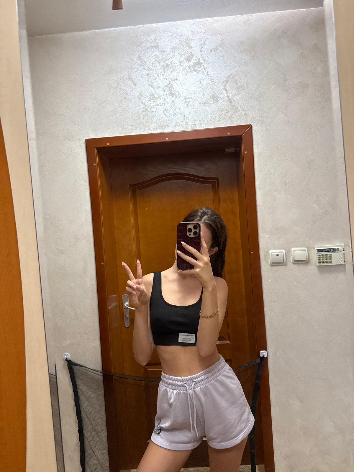Woman and Pomeranian enjoy quiet morning routine in Bulgaria