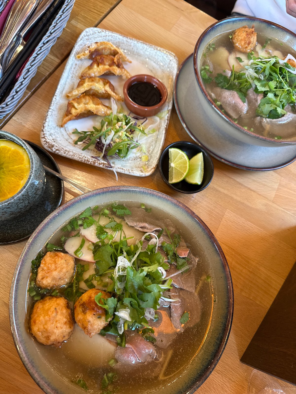 Vietnamese pho lunch documented in Senftenberg, Germany