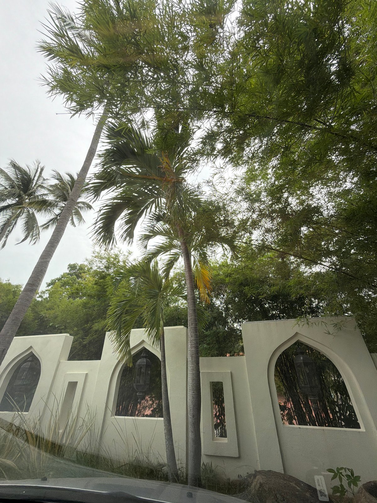 Cloudy morning at a Ko Samui resort, grounds and entrance