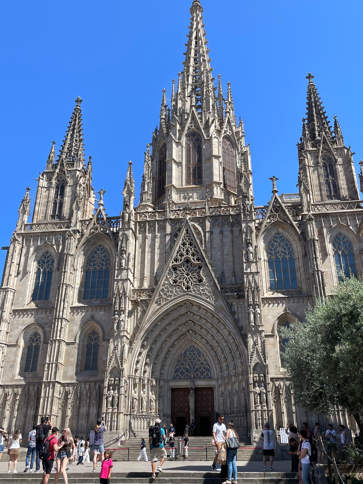 Barcelona's Gothic Quarter on a busy sunny afternoon