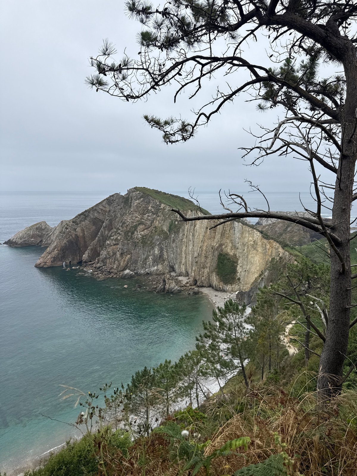 Rugged cliffside views along the Cudillero coast, Asturias