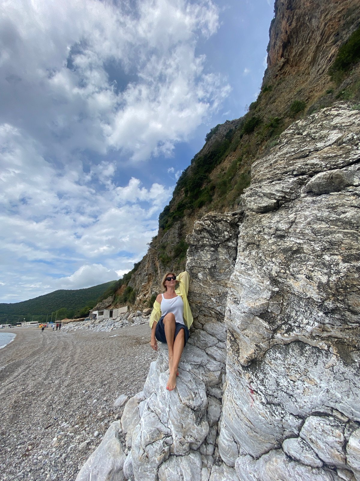 Morning leisure activities captured along Montenegro's Prijevor coastline