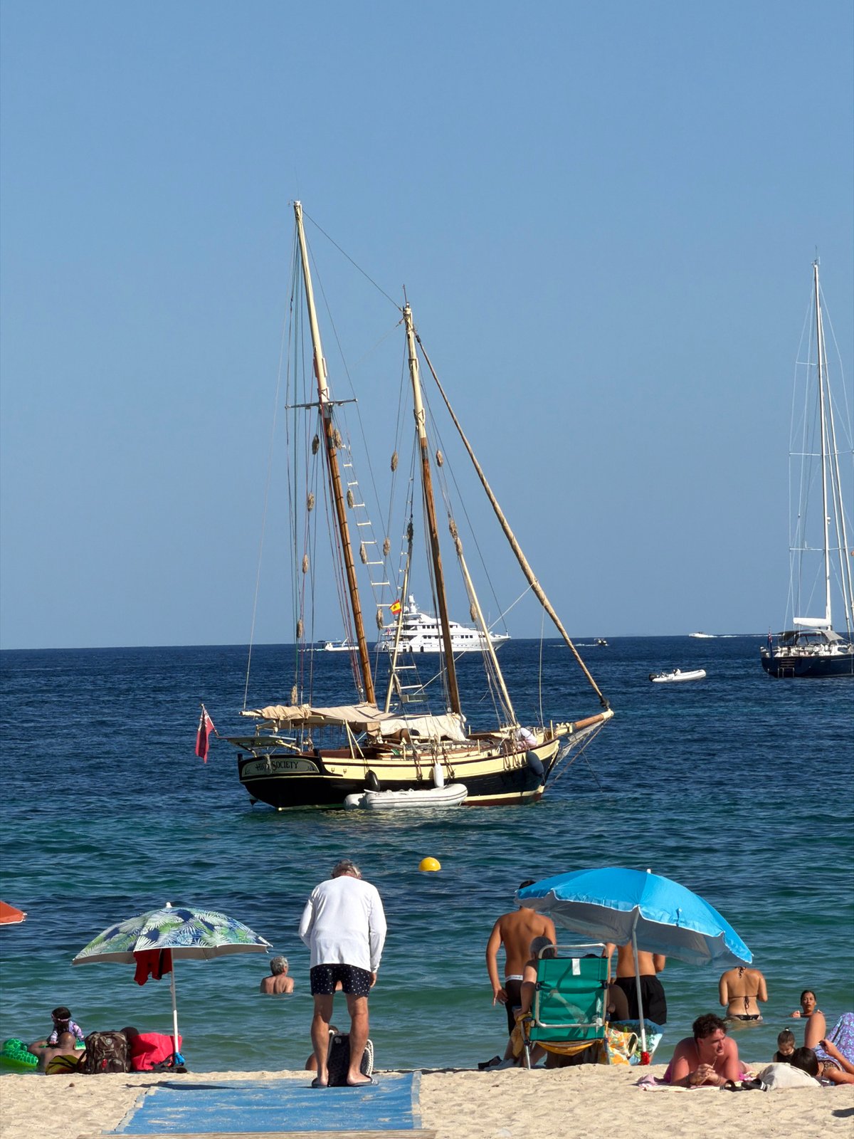 Sun, sea, and oleander on a Mallorcan summer afternoon