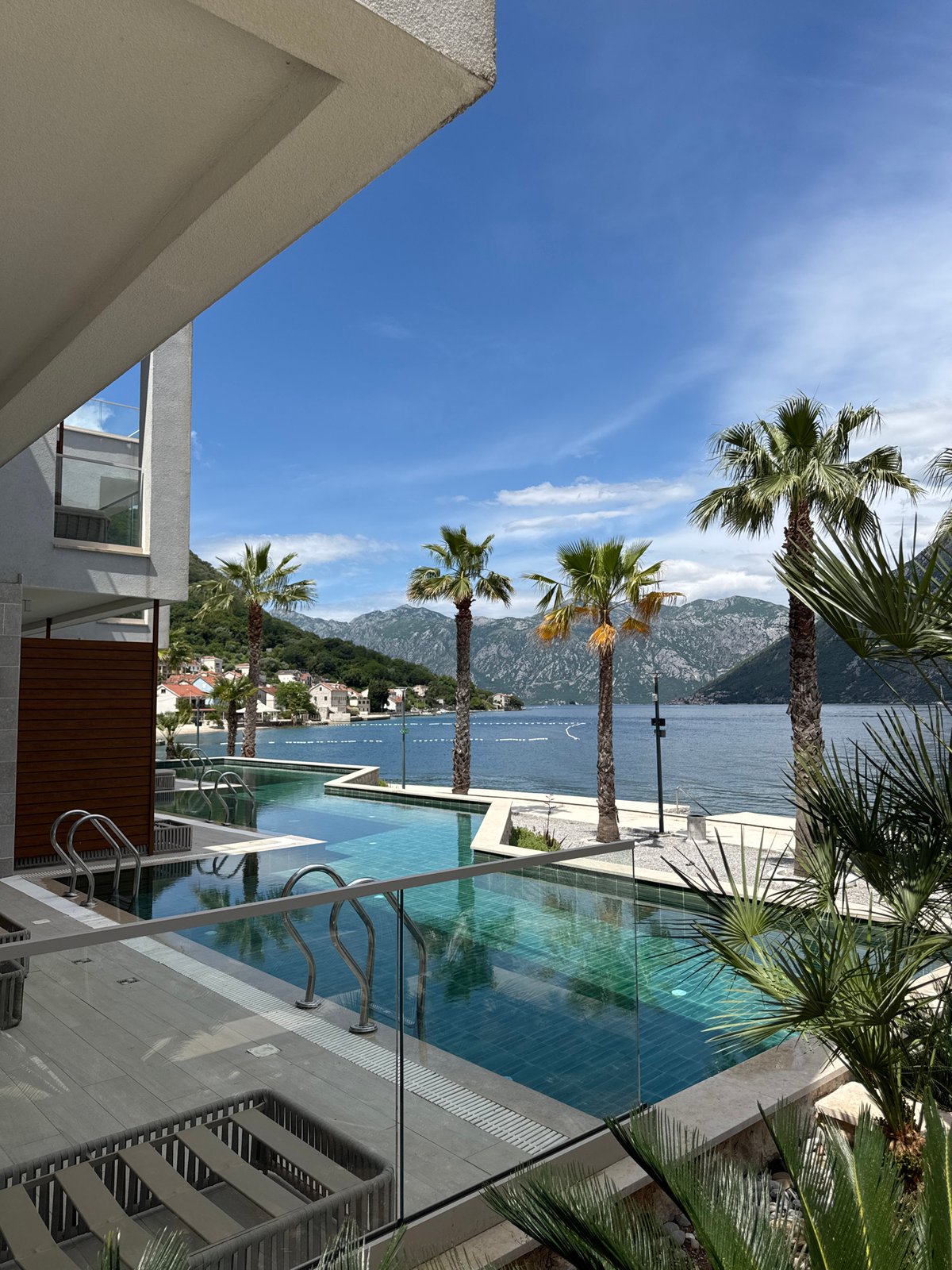 Morning coastal views documented in Prčanj, Montenegro