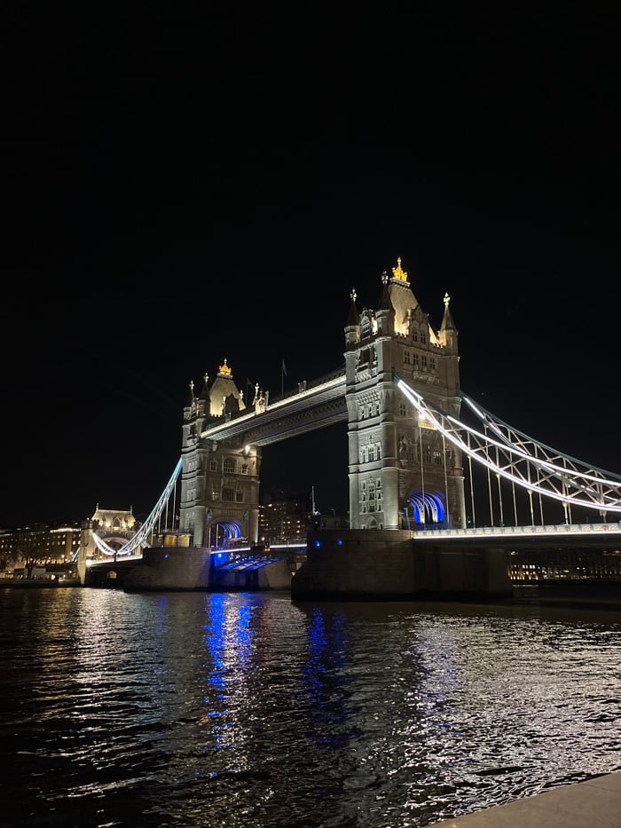 London nighttime scenes documented across Thames and city streets