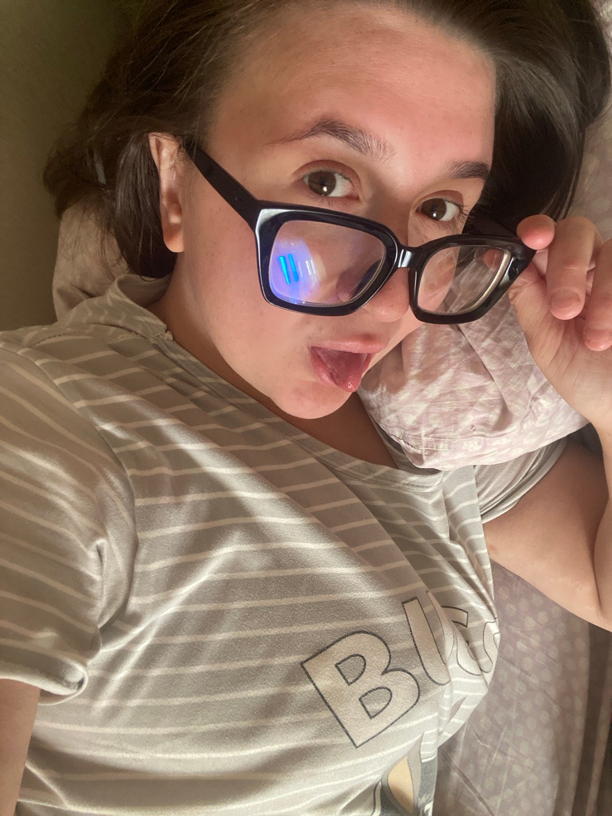 Woman documents quiet morning moments in Russian bedroom