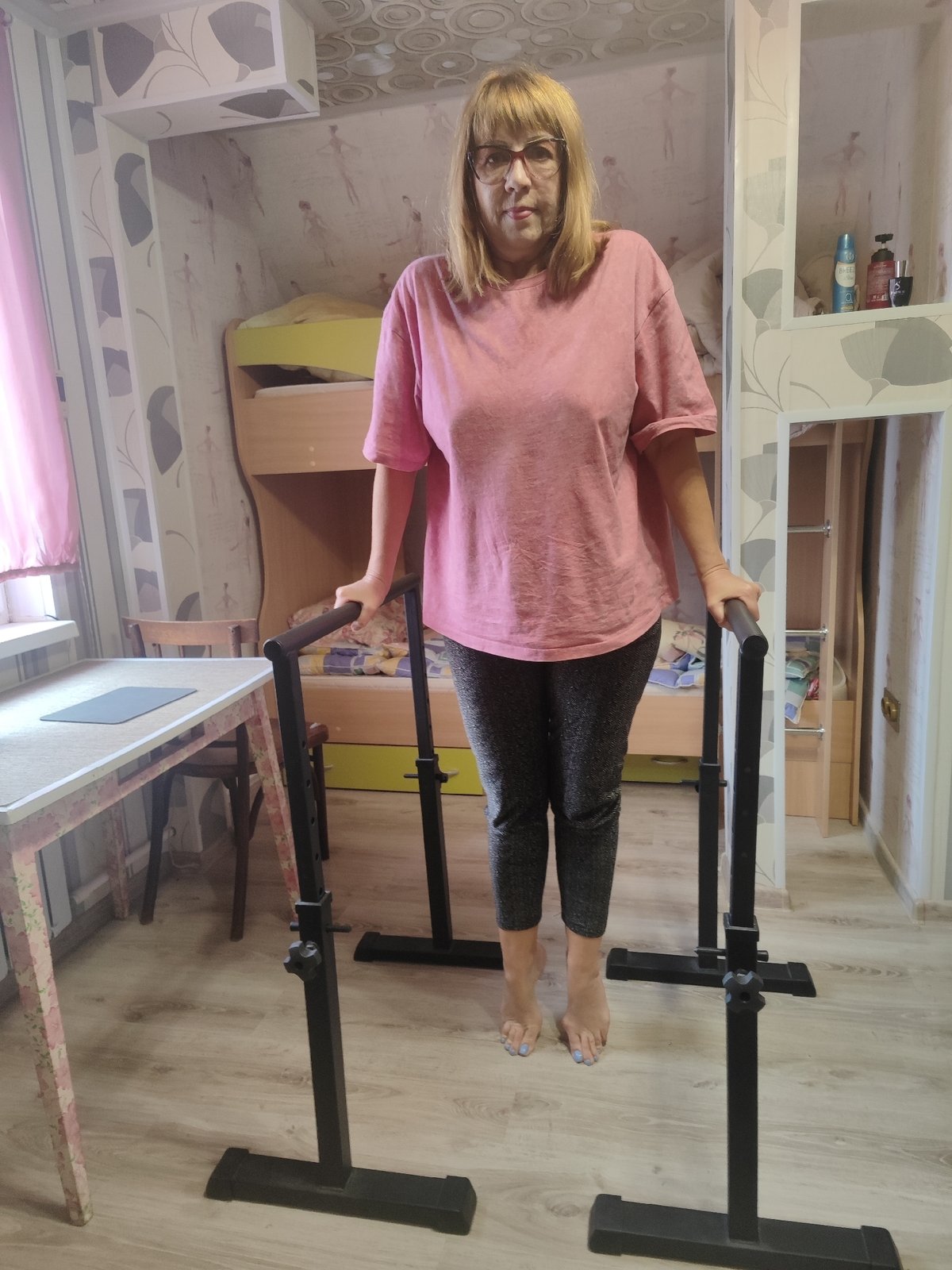 Home gym workout posted as part of a sports challenge