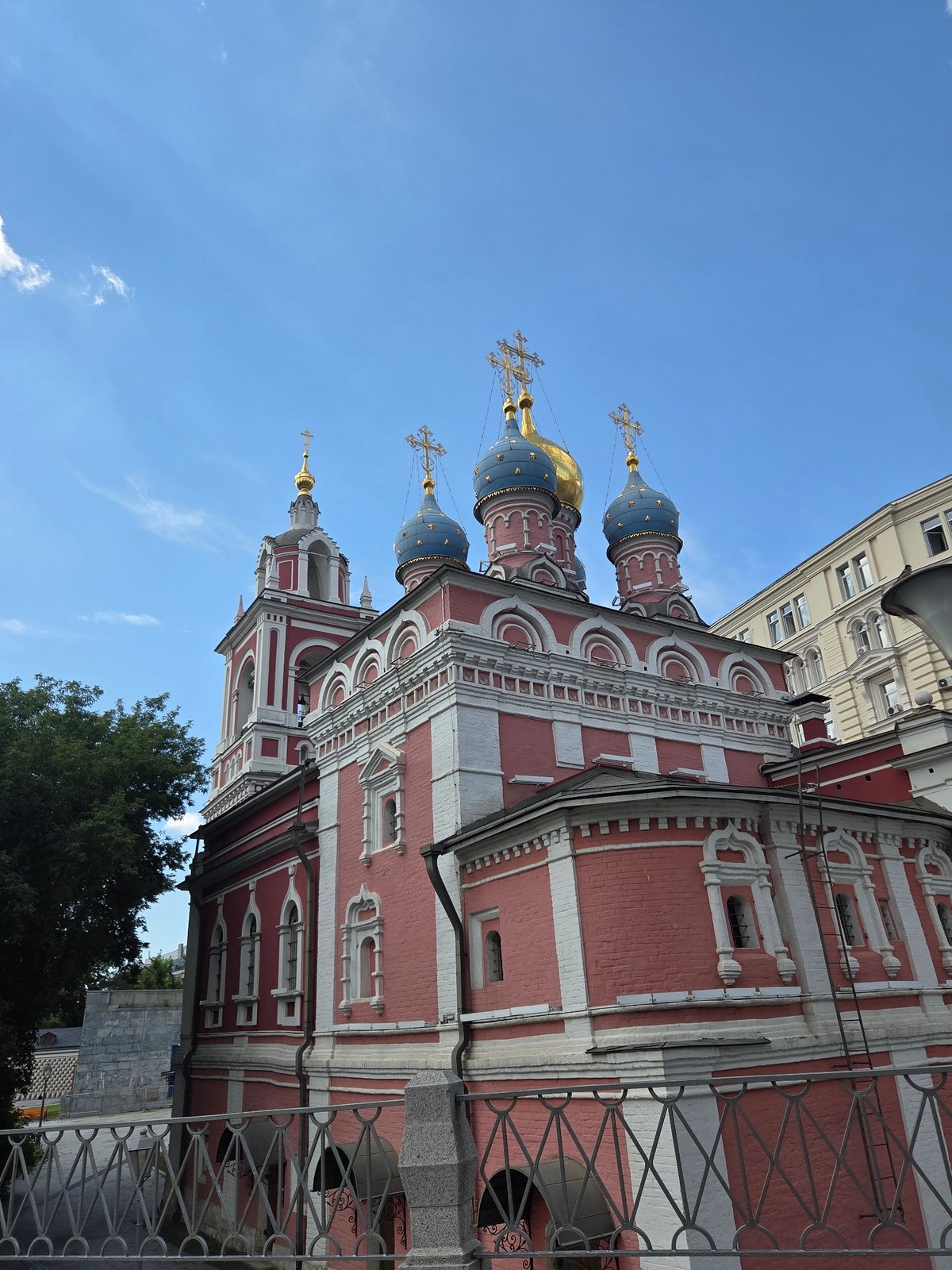 Ornate Russian Orthodox church photographed from multiple angles