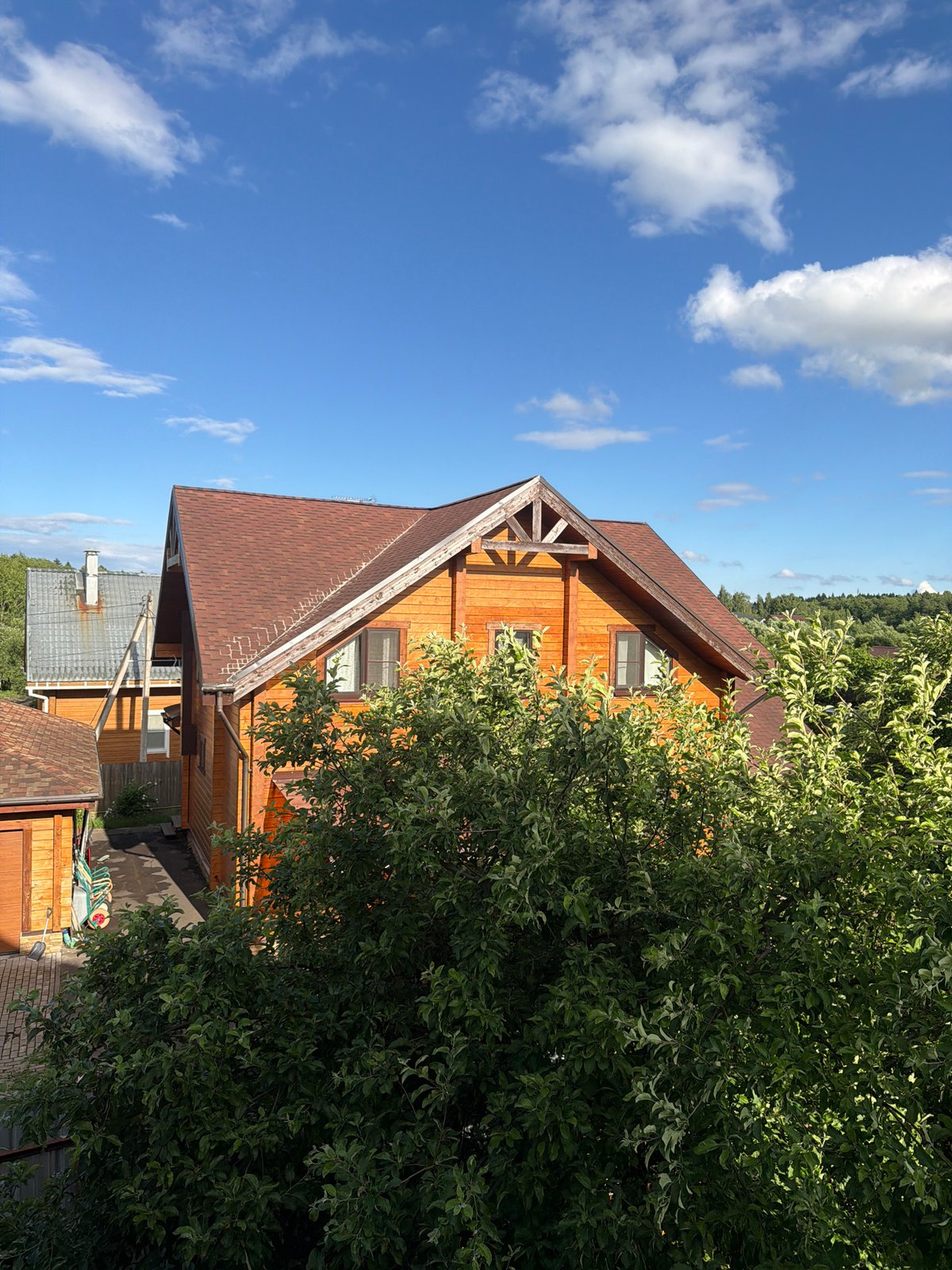 Wooden house exterior, Satino-Russkoe, Russia