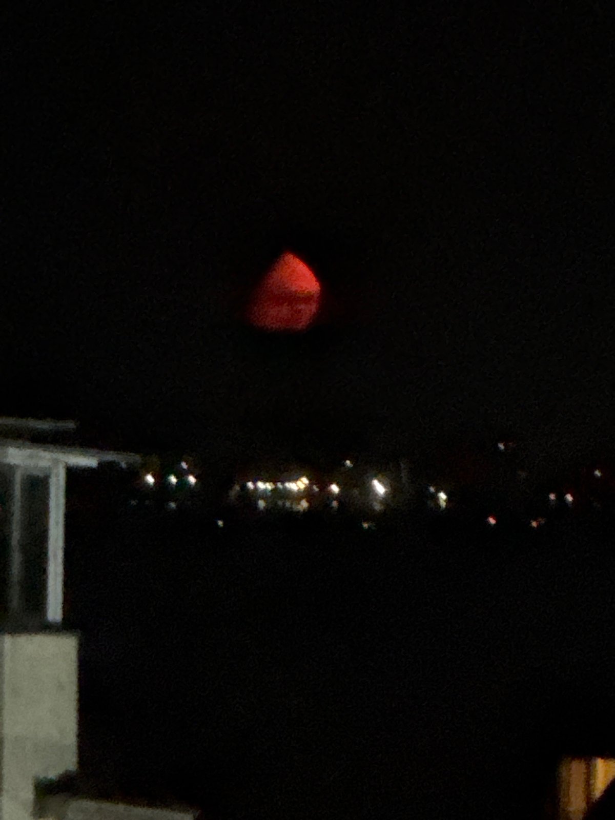 Red glowing object drifts over Varna's night sky