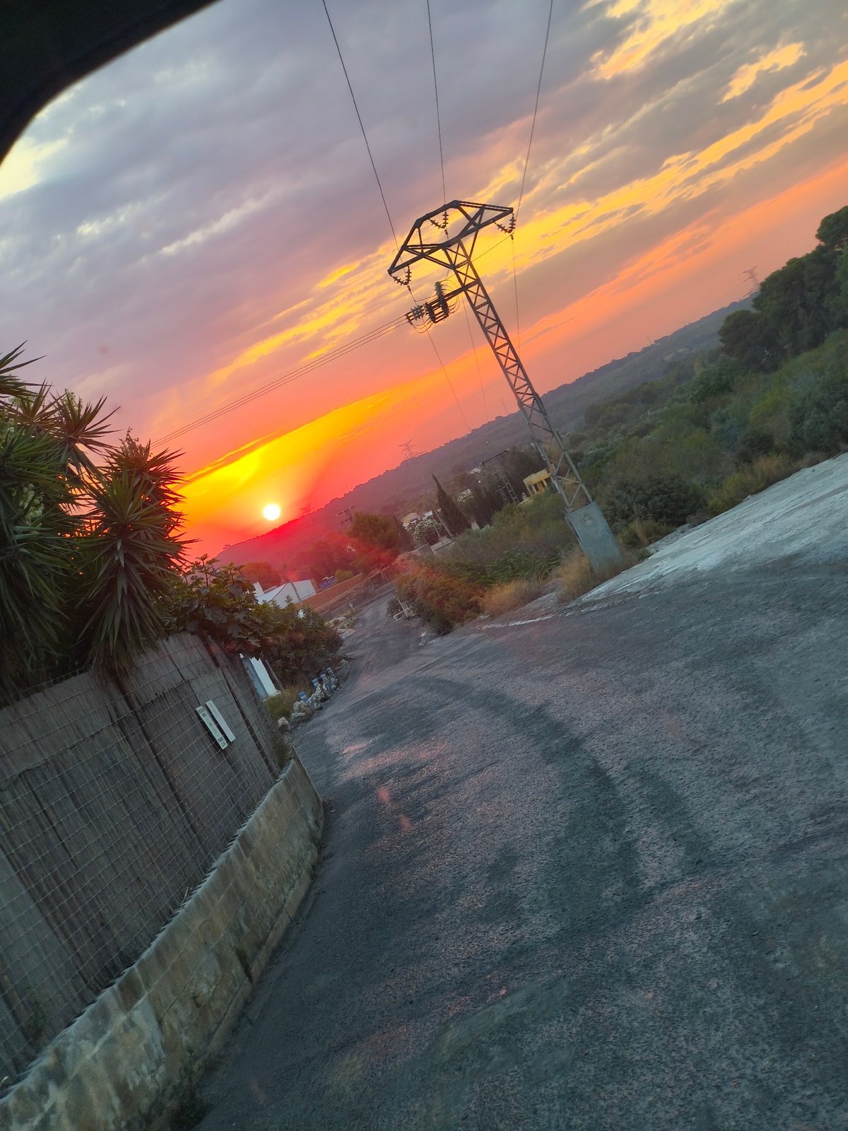 Vivid summer sunset over Riba-roja de Túria, multiple angles