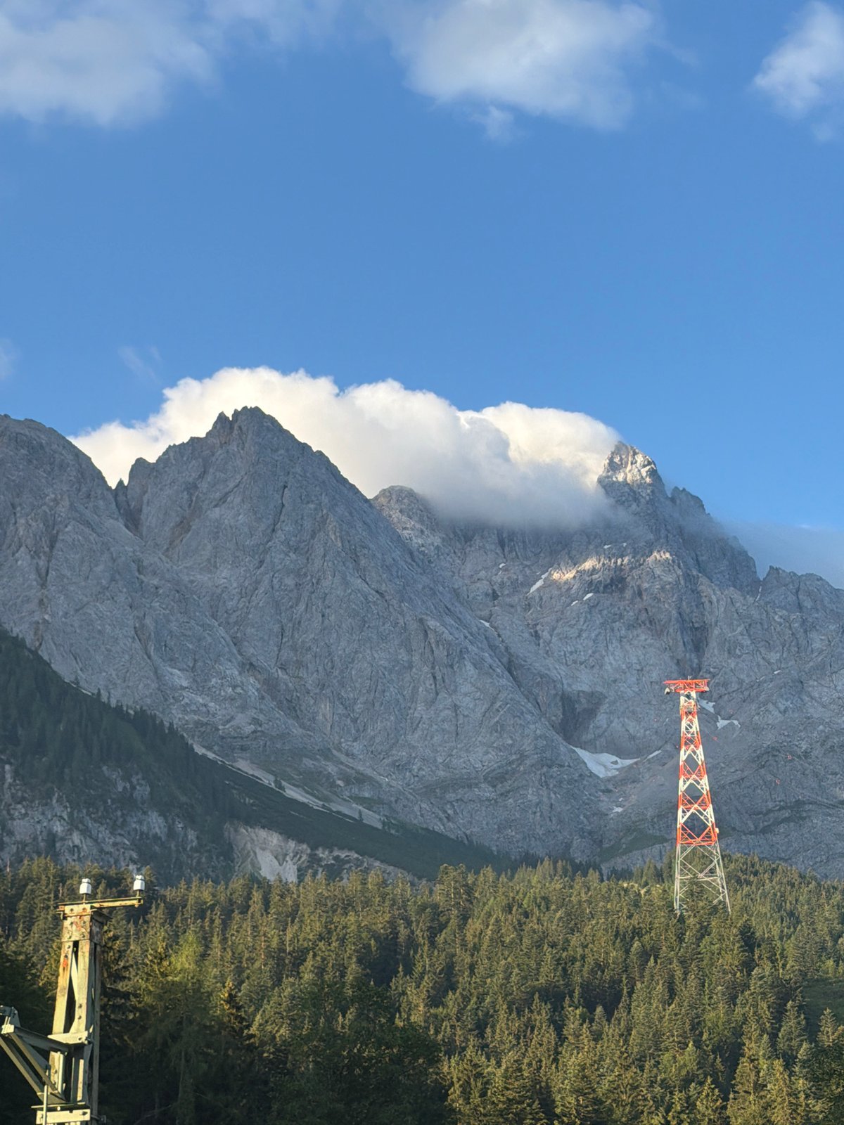 Zugspitze cable car and alpine terrain, Grainau