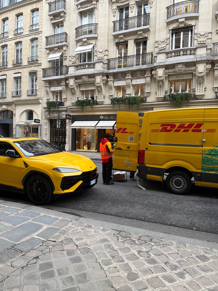 Morning scenes from Paris luxury shopping district documented