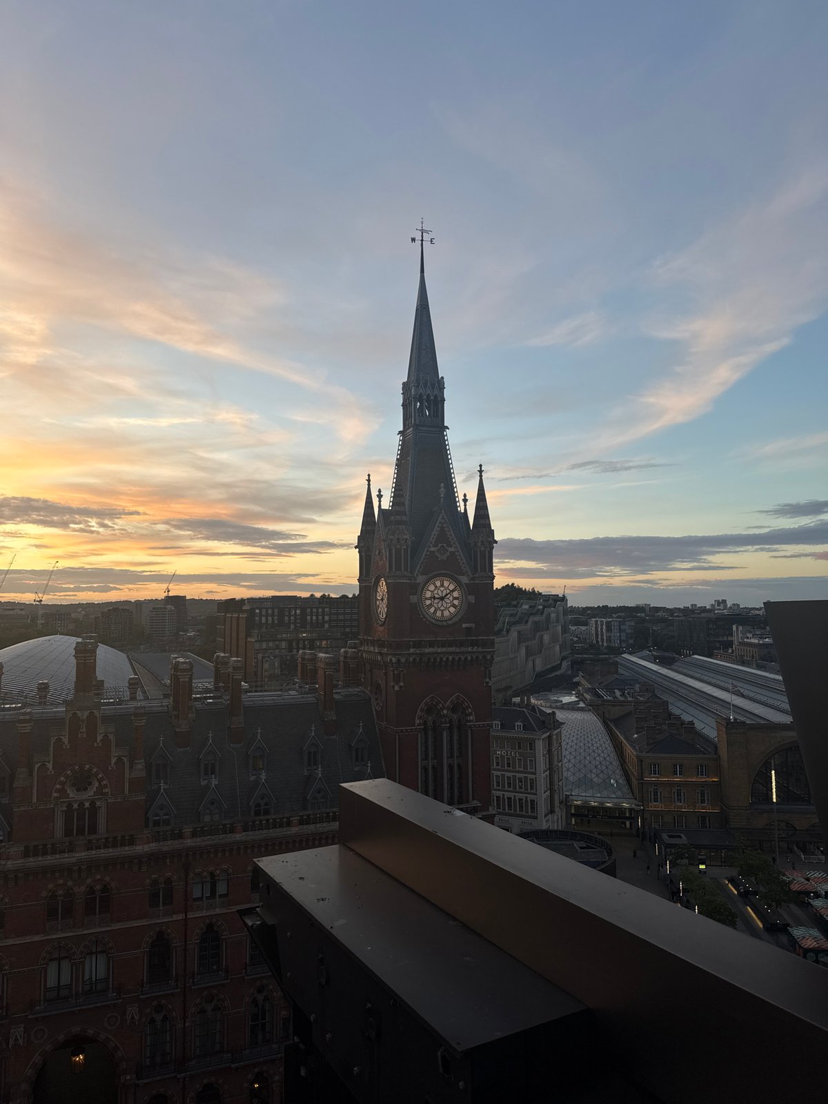 London skyline photographed during golden hour from elevated viewpoint