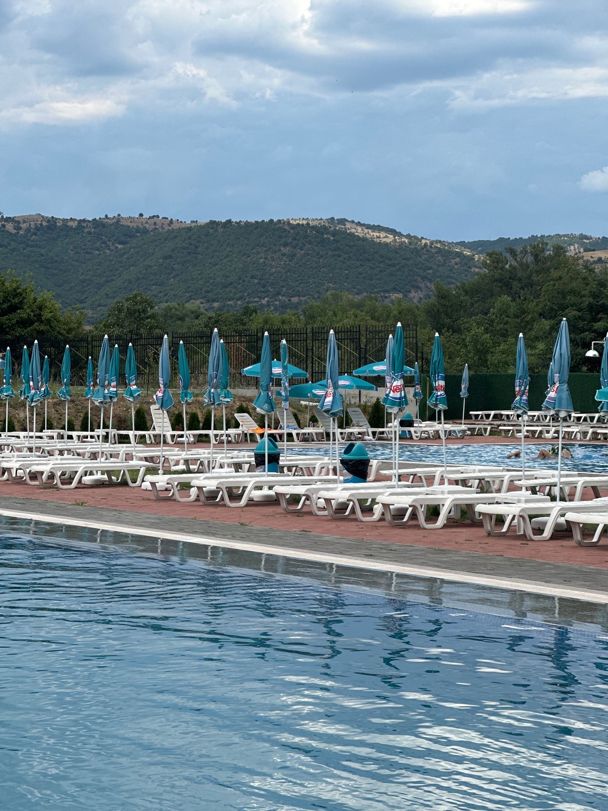 Water park afternoon in Simitli, Bulgaria's mountain foothills