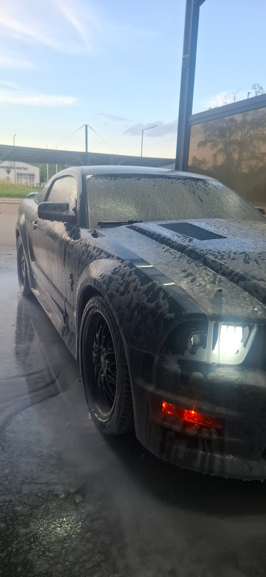 Vehicles undergo washing at facility June 3rd afternoon