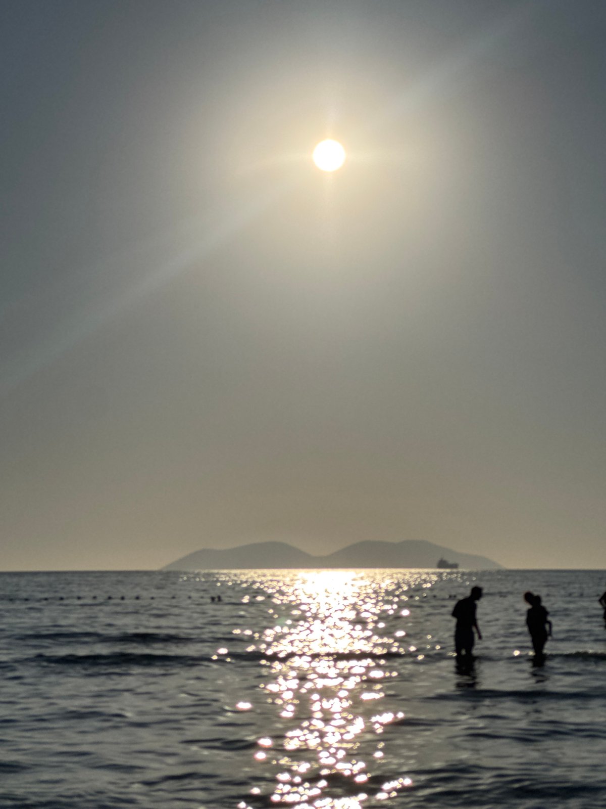 Golden hour on the Adriatic shore in Vlora