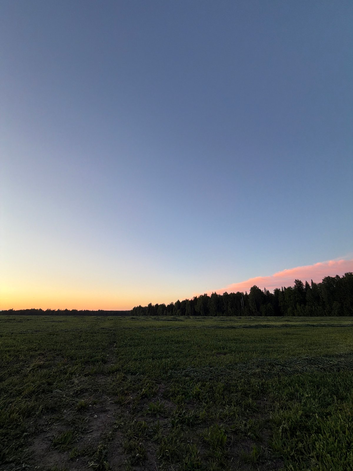 Man documents golden hour countryside moments in rural Russia