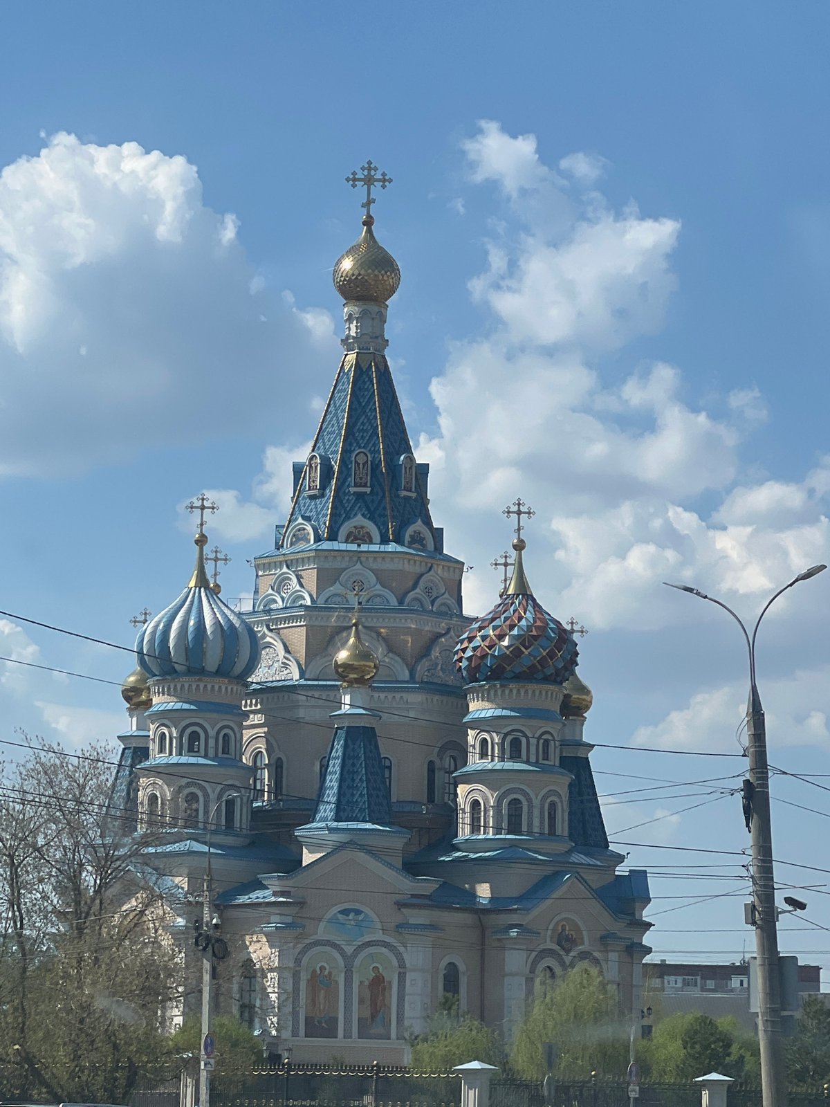 Cathedral and sky views captured in Izhevsk, Russia