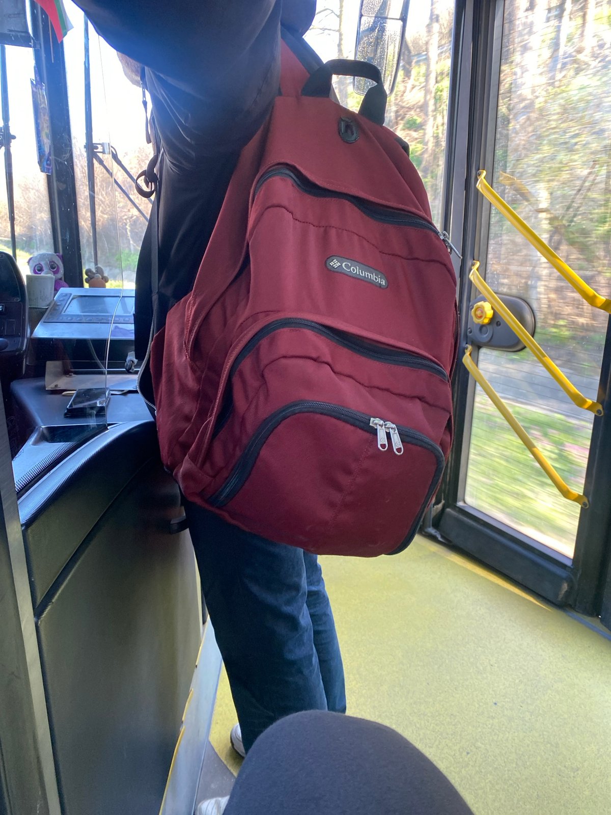 Columbia backpack spotted on public bus in Varna