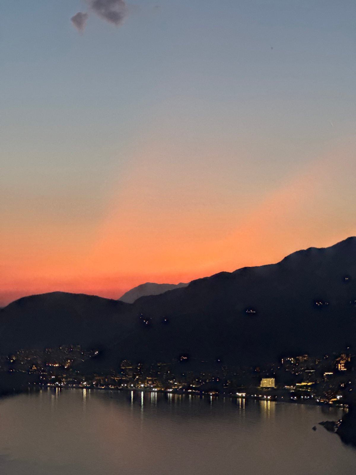 Twilight coastal scenes documented in Kamenovo, Montenegro