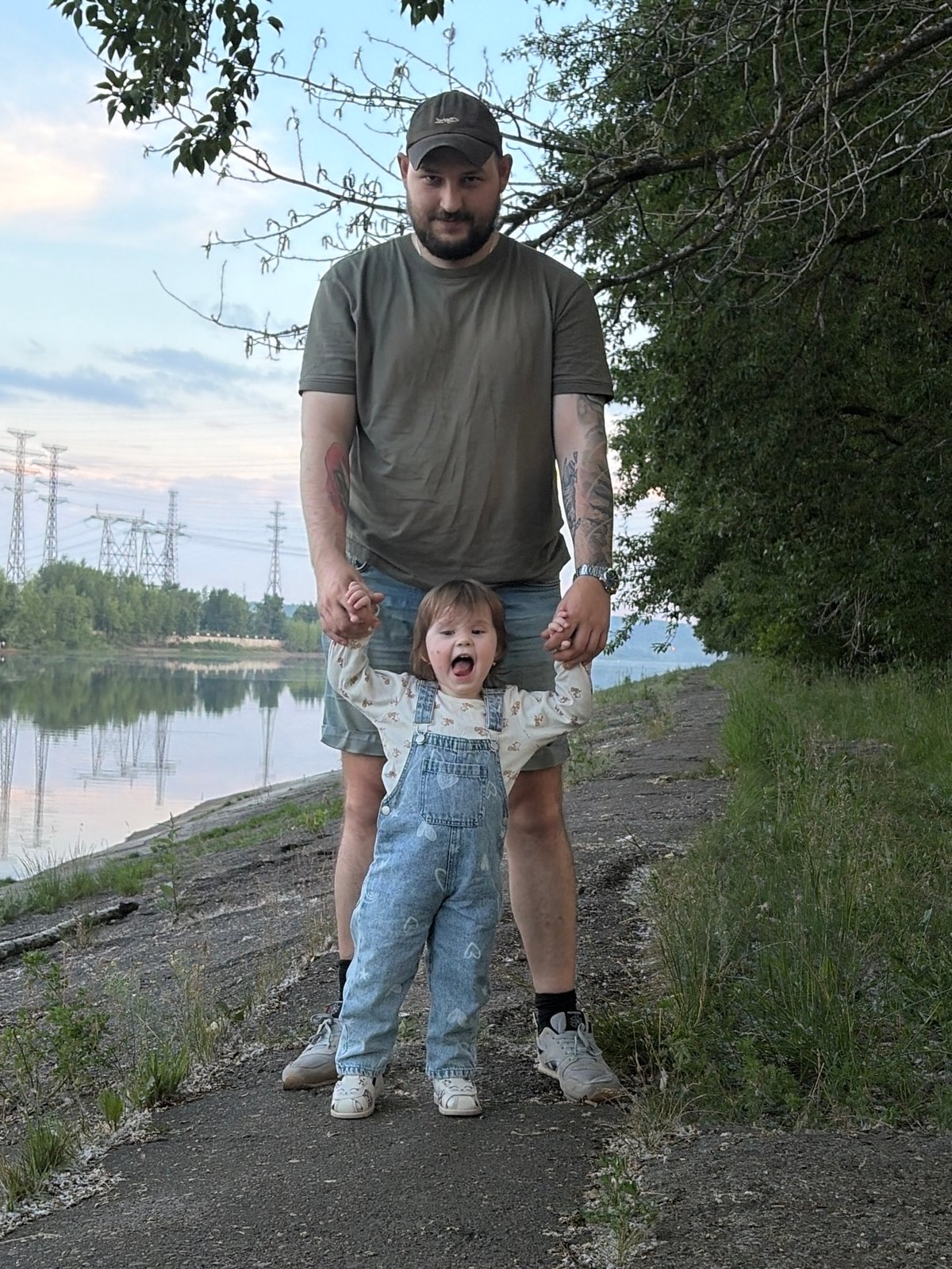Playful afternoon by the river in Chaikovsky, Russia