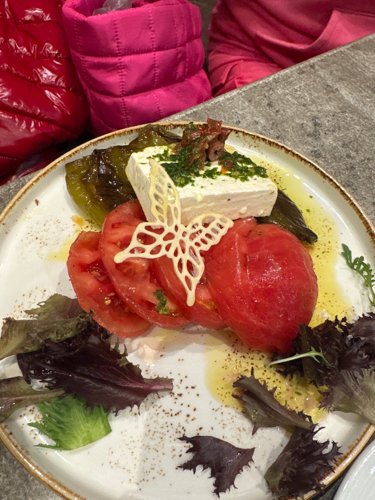 Traditional Bulgarian meal photographed at Sofia restaurant