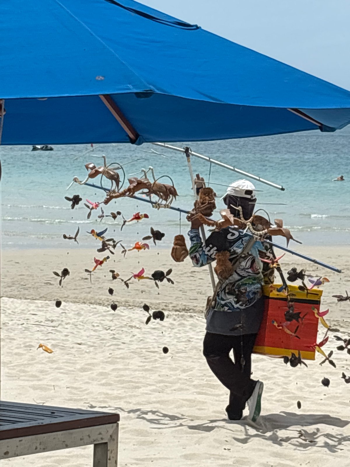 Morning beach activity observed at Baan Chaweng Thailand