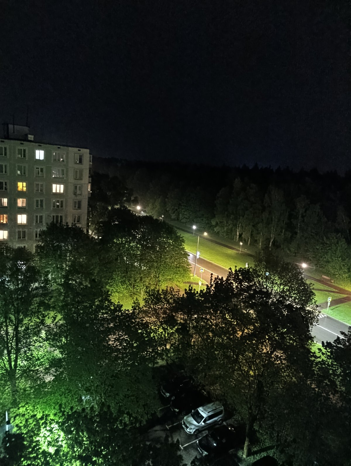 Witness documents nighttime city view from elevated position
