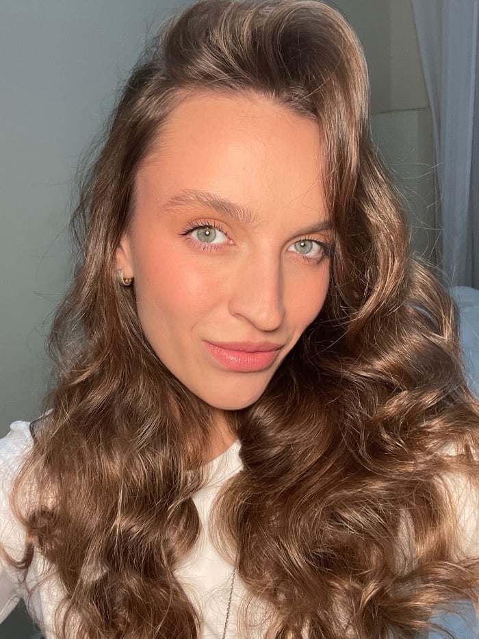 Woman documents beauty routine and selfies in Budva Montenegro