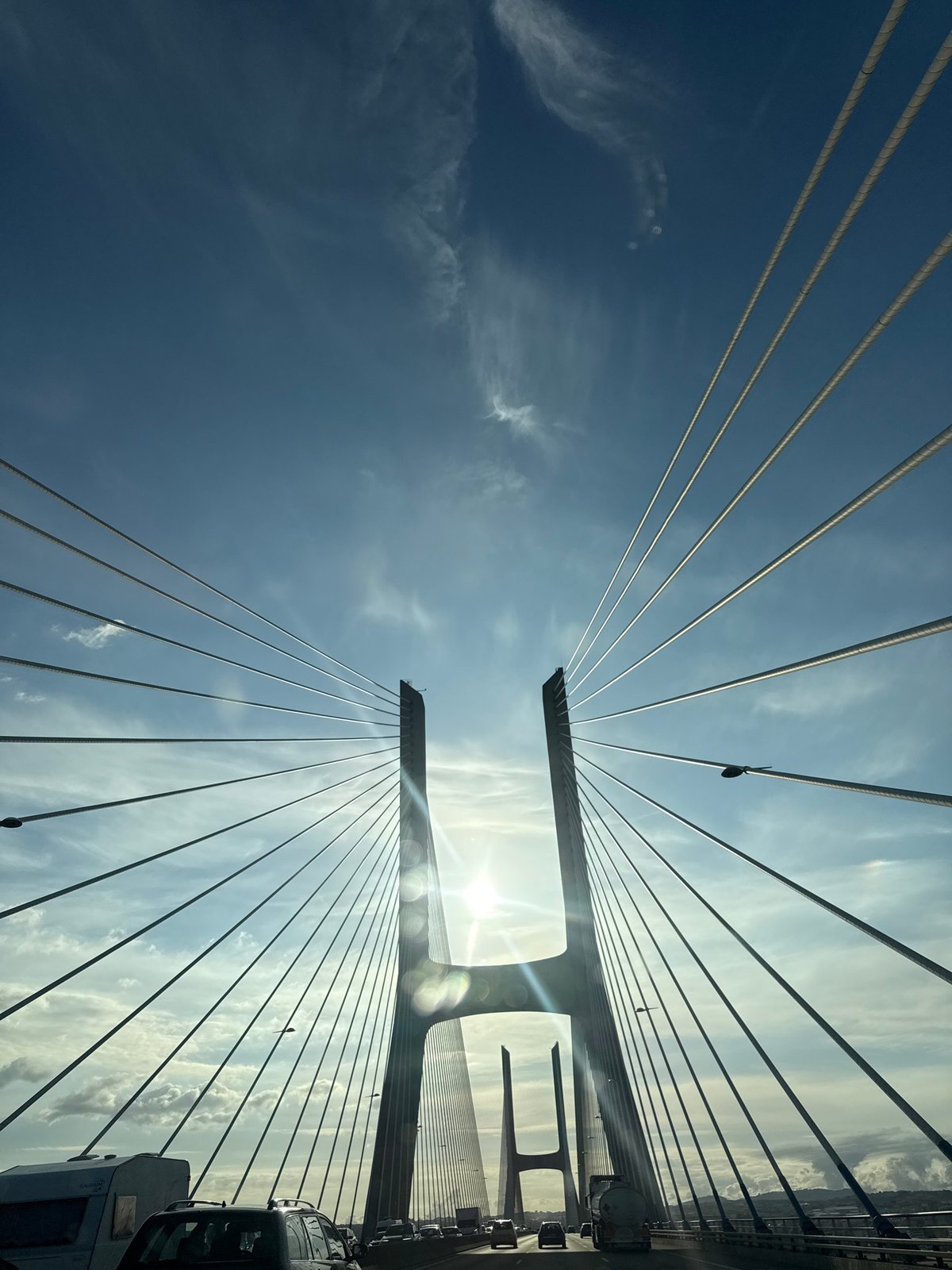 Bridge crossing documented from multiple angles in Portugal
