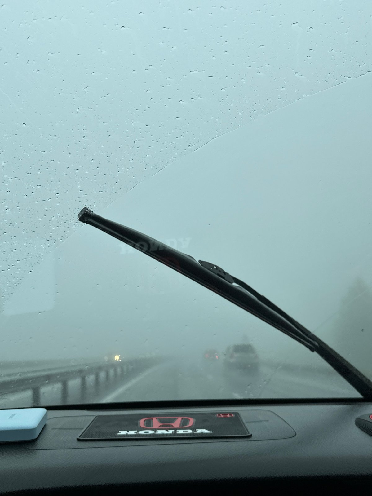 Heavy rain driving through Pionersky, Russia