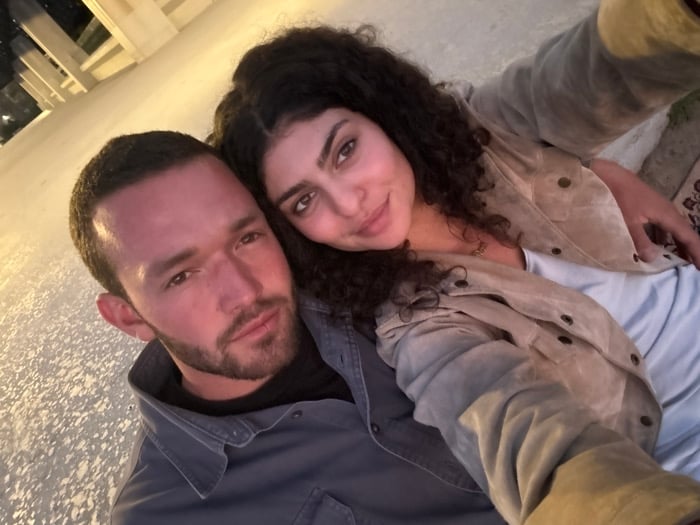 Couple photographed at Exposition Park during late night visit