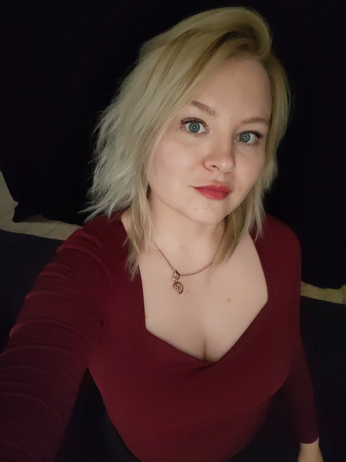 Woman takes selfie in Izhevsk, Russia