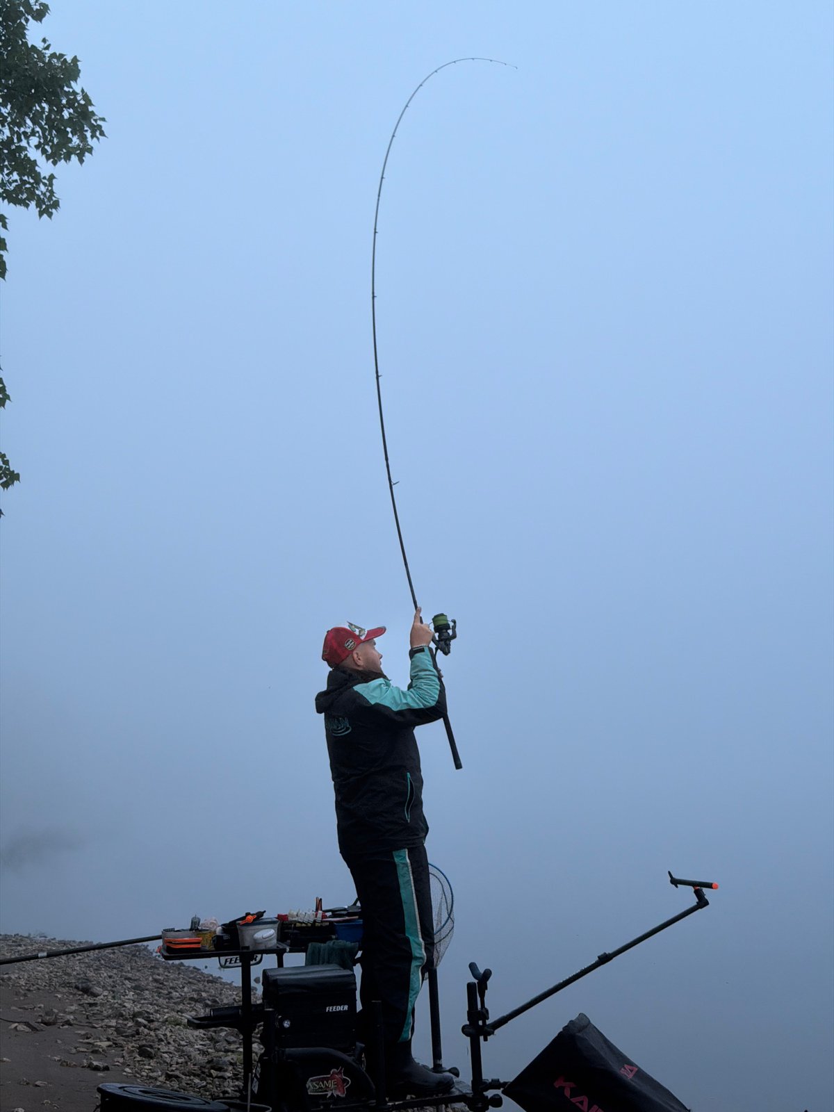 Evening fishing session documented in Chaikovsky, Russia