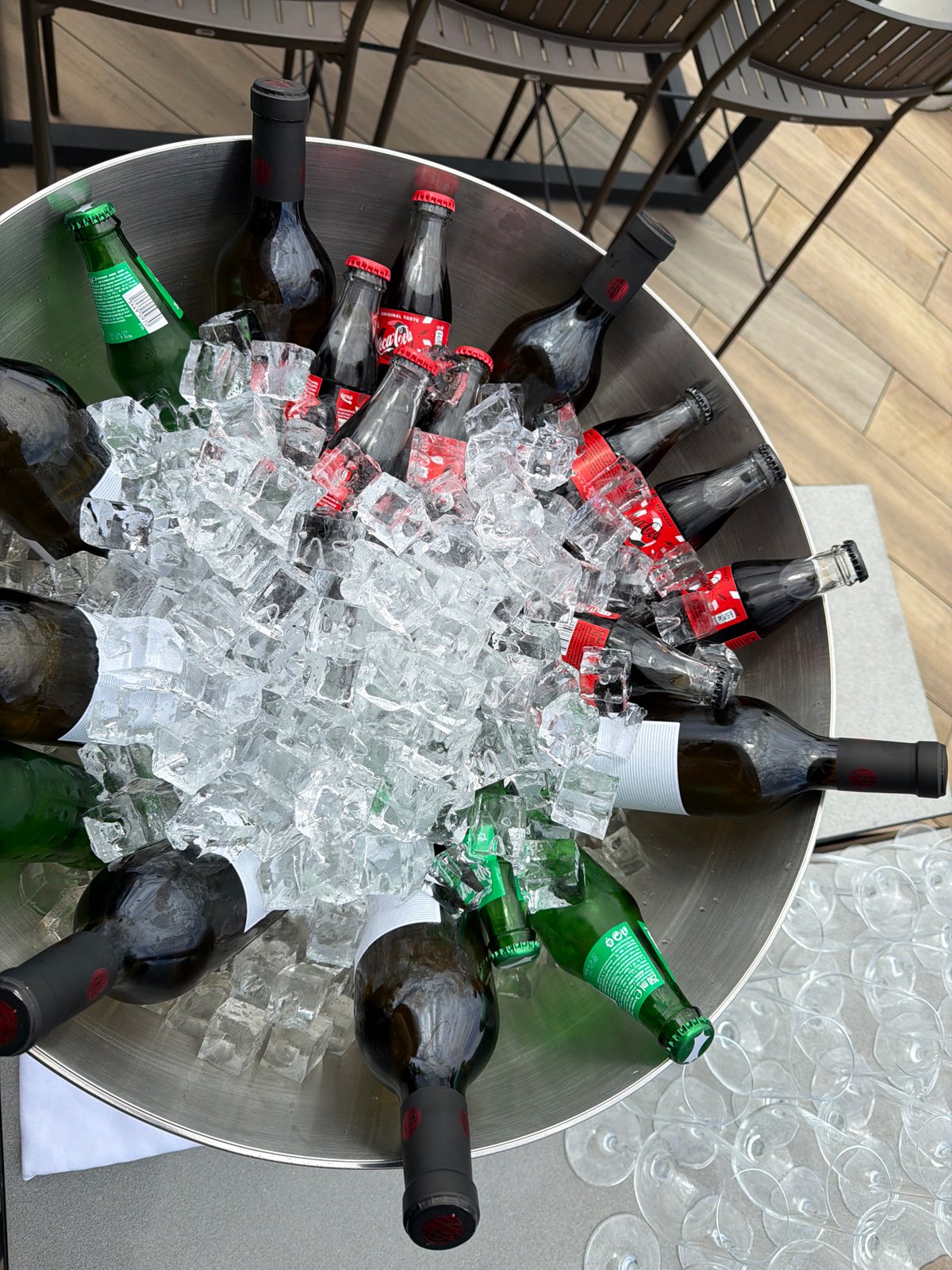 Sofia rooftop restaurant prepares for service overlooking cathedral