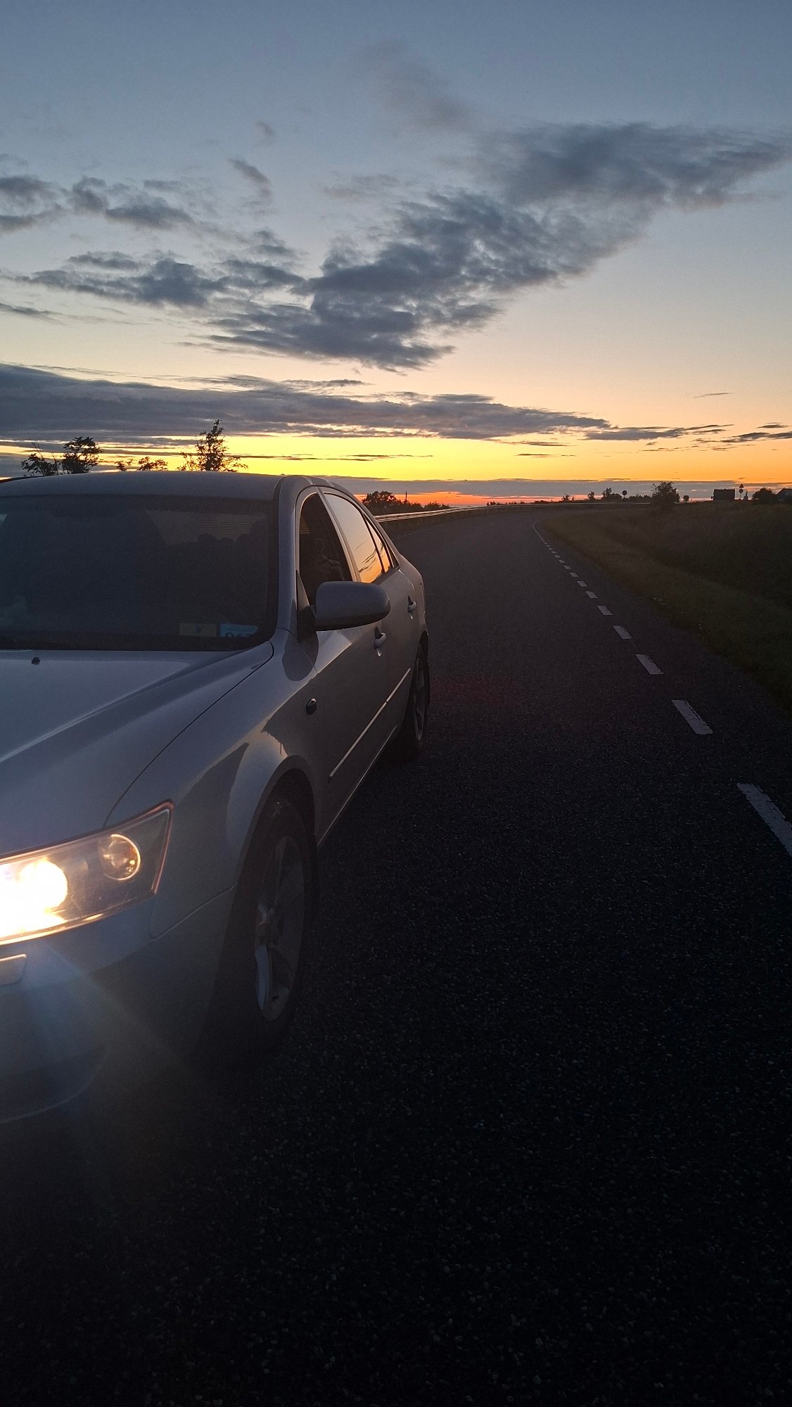 Evening wind farm views during roadside stop in Paldiski