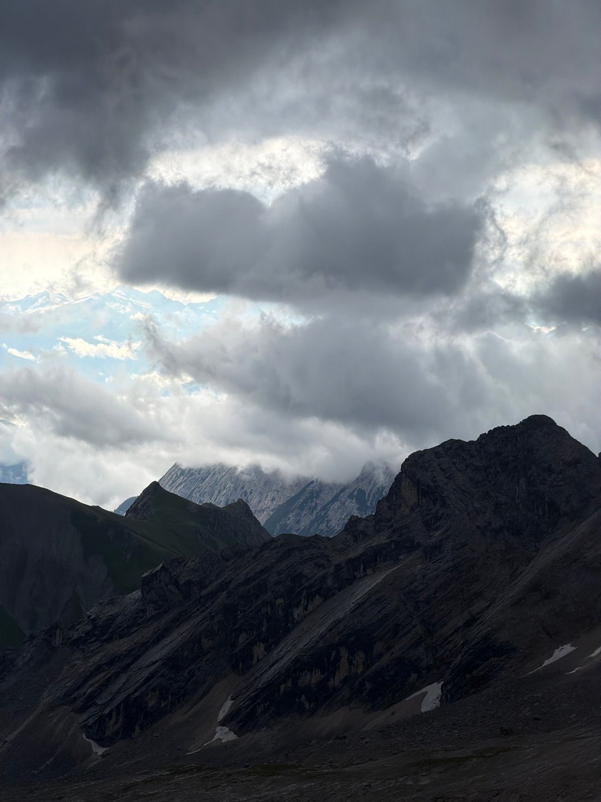 Stormy skies over the Bavarian Alps near Garmisch-Partenkirchen