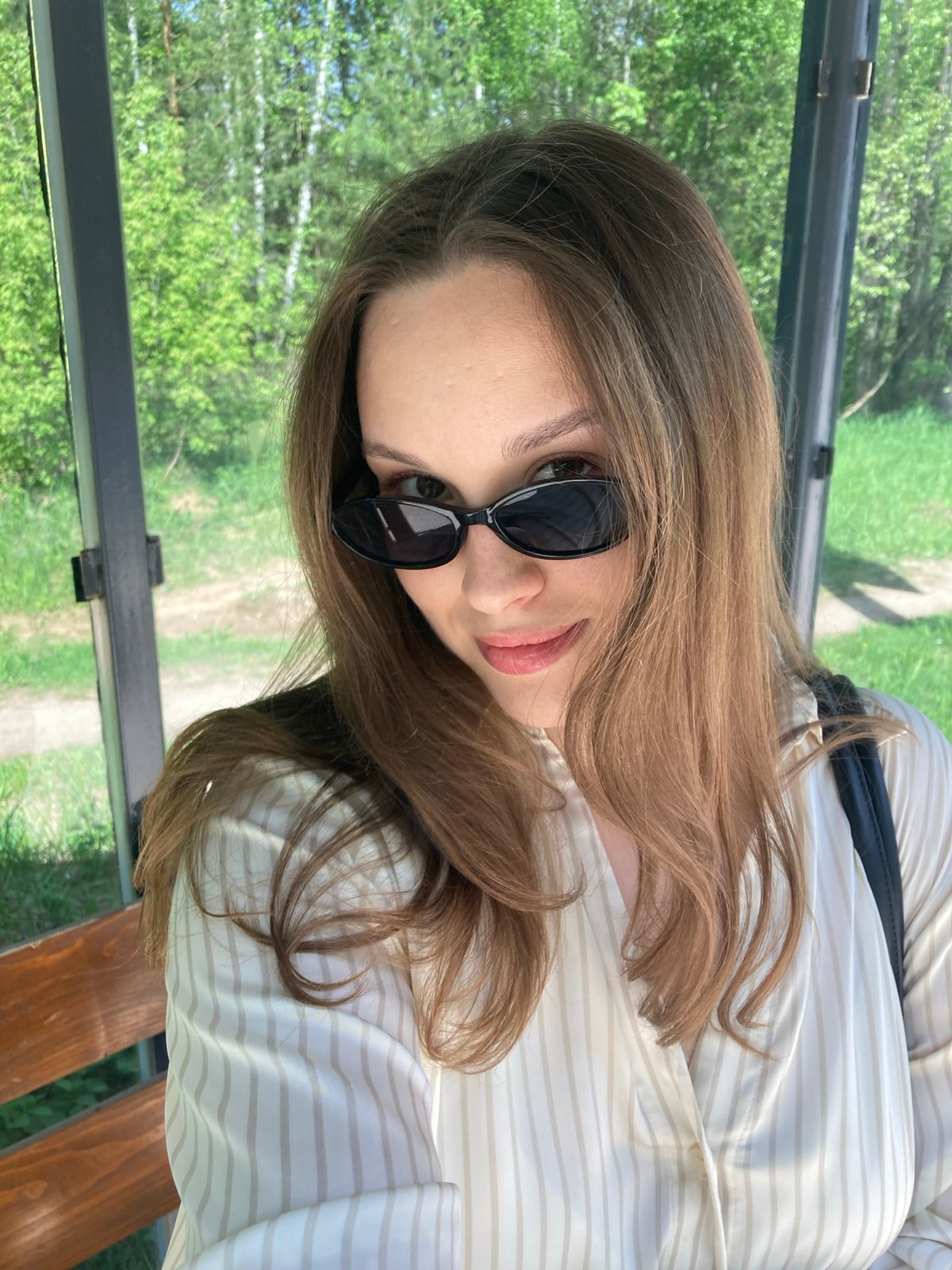 Woman photographed outdoors in Chaikovsky park area