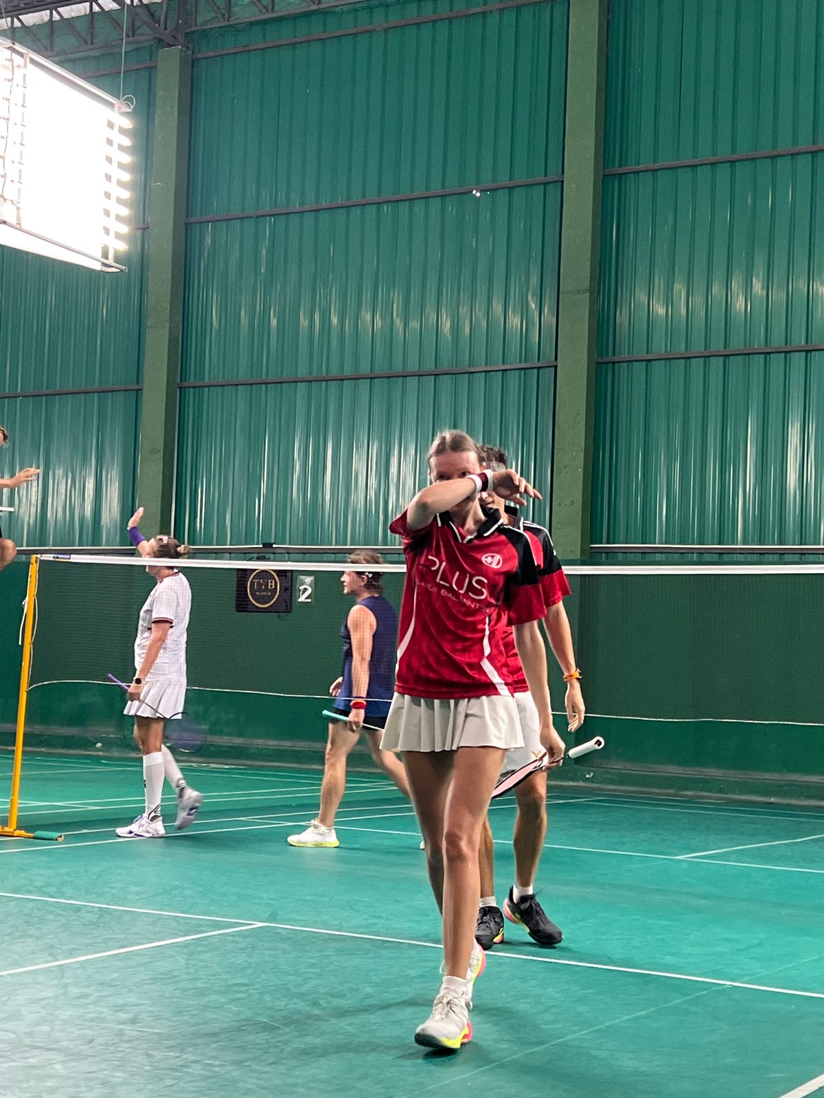 Early morning badminton sessions at Ban Bang Rak facility