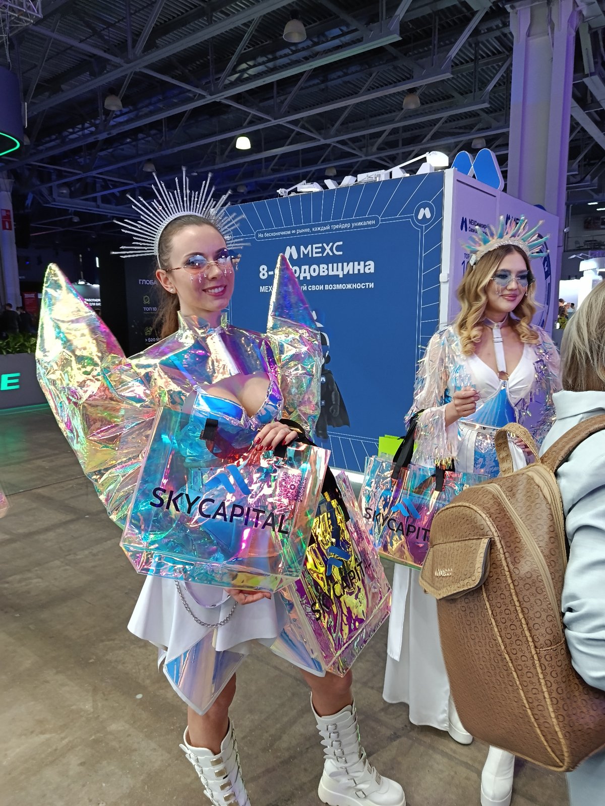 Costumed promotional staff spotted at Moscow event