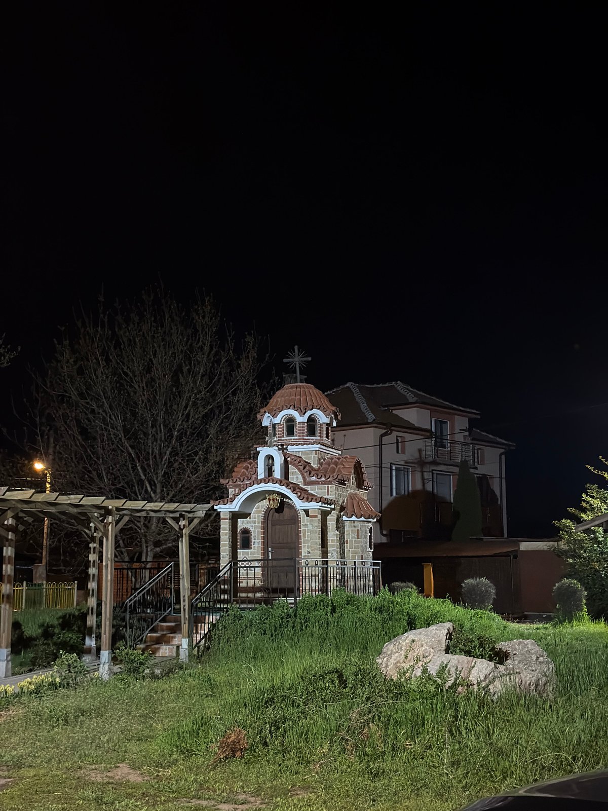 Sofia's Sveti Sedmochislenitsi Church photographed illuminated at night